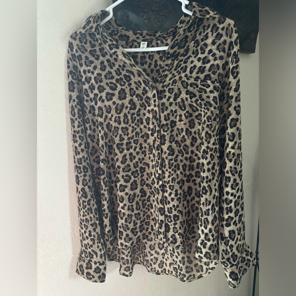 Sheer cheetah blouse